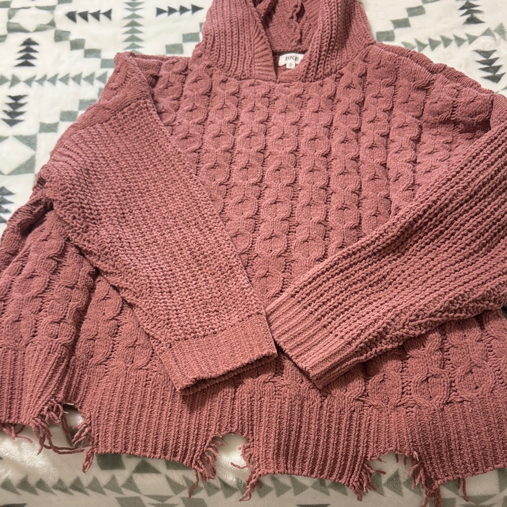 BKE Mauve Cowl Neck Sweater